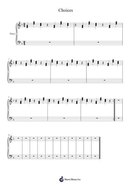 Choices Sheet Music by cesarbbb12232-Arr.Cofny