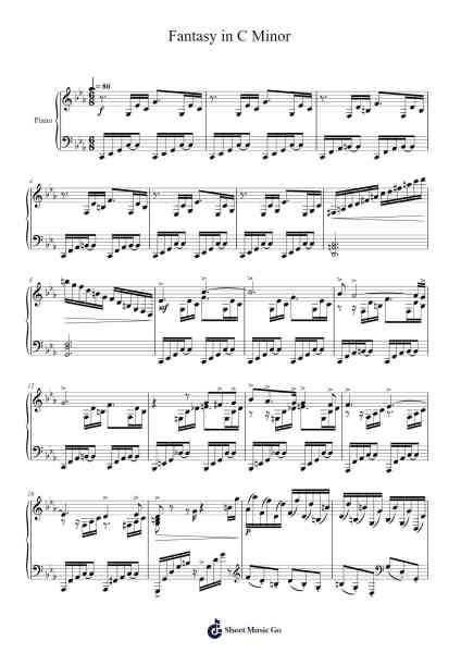 Fantasy in C Minor Sheet Music by nicoisyeet-Arr.Gemfoe Conchey