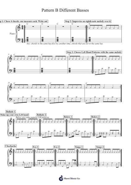 Pattern B Different Basses Sheet Music by Music Research-Arr.Deyale