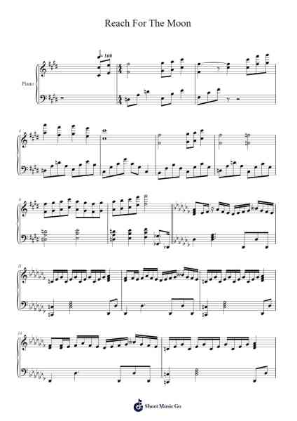Reach For The Moon, Immortal Smoke Sheet Music by ZUN-Arr.Tedget Milrol
