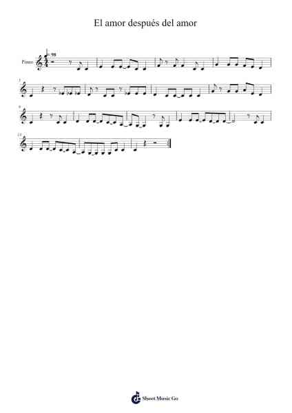 El amor después del amor Sheet Music by Jatupon Sujawipun-Arr.Sailsharte Troypril