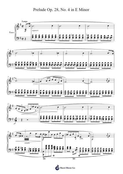 Prelude Op. 28, No. 4 in E Minor Sheet Music by Frédéric Chopin-Arr.Emton