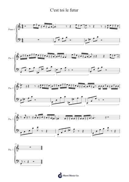 C'est toi le futur Sheet Music by Claudio Capéo-Arr.Chauburne Fowblair