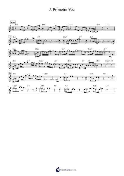 A Primeira Vez Sheet Music by Alcebiades Barcelos/Armando Marçal-Arr.Sinrin Sibylnice