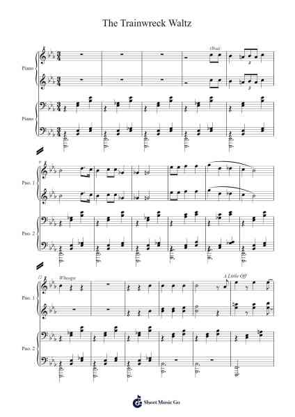 The Trainwreck Waltz Sheet Music by votrevotre-Arr.Graynix Johncarr