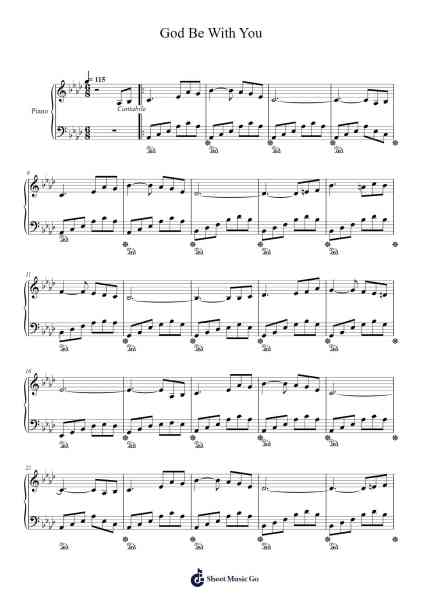 God Be With You Sheet Music by Masao Aichi-Arr.Polwer Sharpger