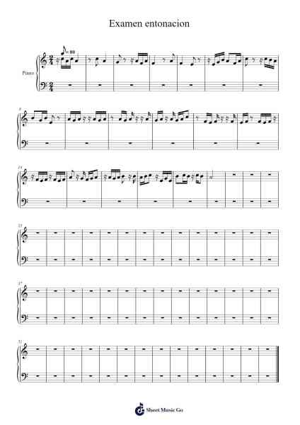 Examen entonacion Sheet Music by Al Romo-Arr.Hagchel Perpel