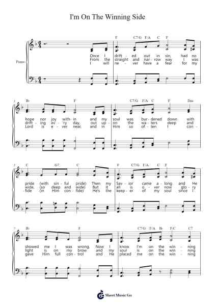 I'm On The Winning Side Sheet Music by Hale Reeves-Arr.Denuel Shirbill