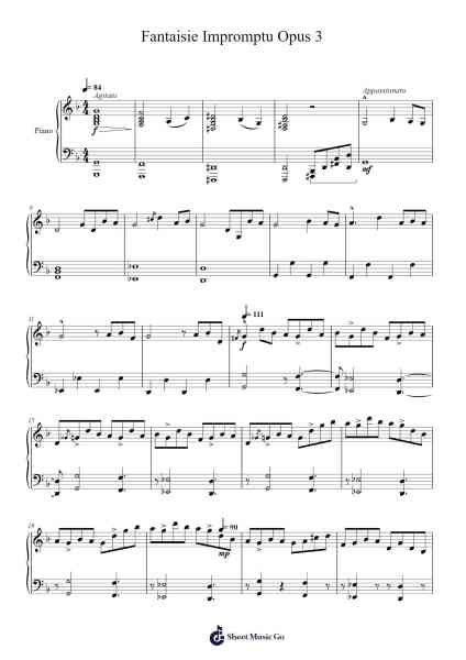 Fantaisie Impromptu Opus 3 Sheet Music by Dawid Ambrożewicz-Arr.Fesey Elroyrian