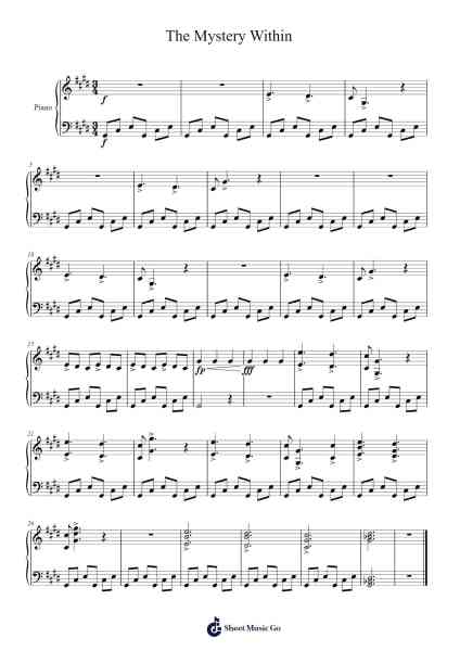 The Mystery Within Sheet Music by TheZaster98-Arr.Cranewright Troycrofts