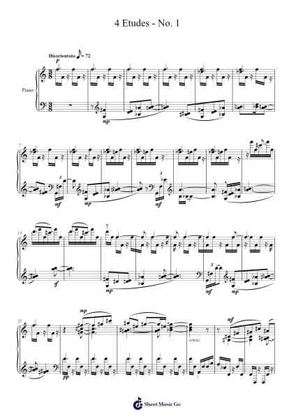 4 Etudes - No. 1 Sheet Music by Sunwoo Lim-Arr.Charwen