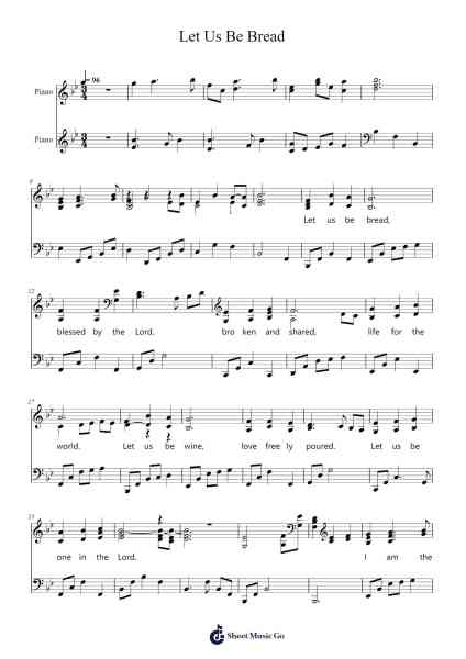 Let Us Be Bread Sheet Music by -Arr.Trebes