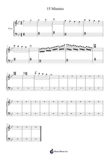 15 Minutes Sheet Music by Tommy Lee-Arr.Milllas