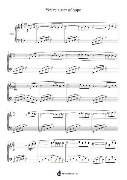 You're a star of hope Sheet Music by Masao Aichi-Arr.Wano'neil Orn