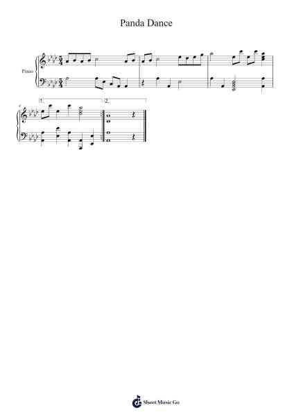 Panda Dance Sheet Music by Waldn Occliff-Arr.Lanme