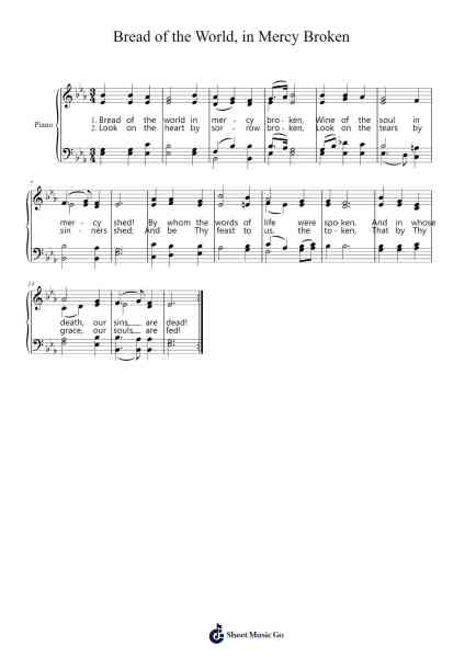 Bread of the World, in Mercy Broken Sheet Music by Johann Sebastian Bach-Arr.Janedo