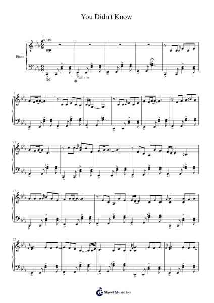 You Didn't Know Sheet Music by Rebecca Attaway-Arr.Fmar Geearl