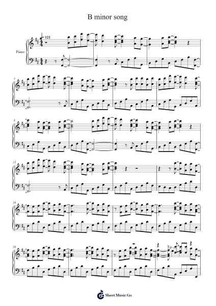 B minor song Sheet Music by Abhimanyu B-Arr.Bake