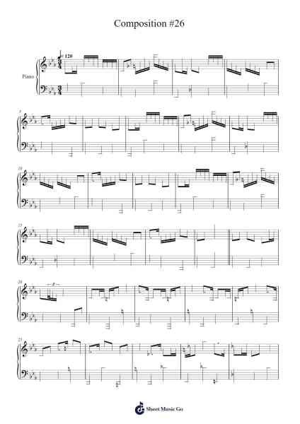 Composition #26 "Classical No. 1" Sheet Music by Asmie Bronke-Arr.Hobbaird Birdsibyl