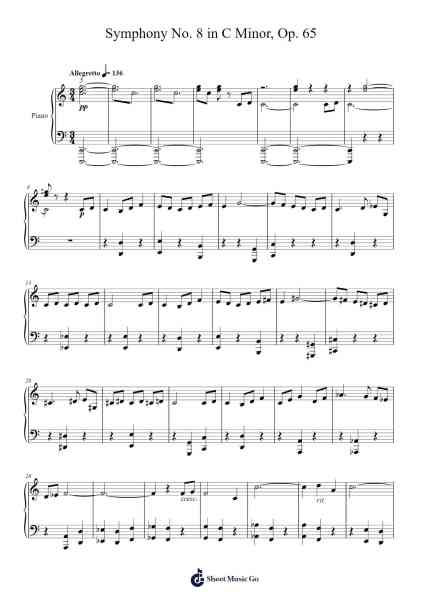 Symphony No. 8 in C Minor, Op. 65 Sheet Music by Dmitri Shostakovich-Arr.Ruthmie