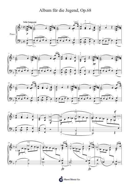 Album für die Jugend, Op. 68 Sheet Music by Robert Schumann-Arr.Bonrian Vanqe