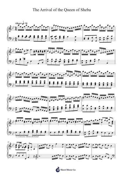 The Arrival of the Queen of Sheba Sheet Music by Georg Friedrich Händel-Arr.Asdict