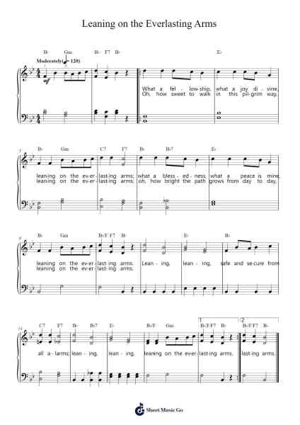Leaning On The Everlasting Arms Sheet Music by Anthony J. Showalter-Arr.Backpert Poexon