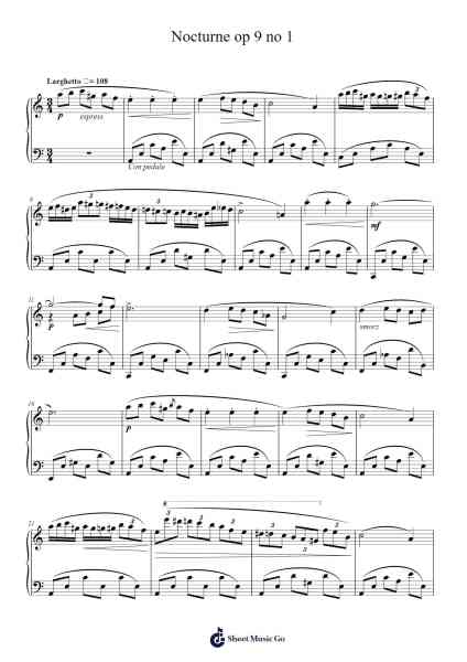 Nocturne in B-flat Minor, Op. 9, No. 1 Sheet Music by Frédéric Chopin-Arr.Shedave Dwightrene