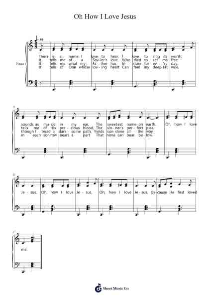 Oh How I Love Jesus Sheet Music by Anonymous-Arr.Bairdbian Lystan