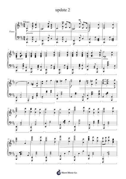 update 2 Sheet Music by judyandflash-Arr.Gailmand