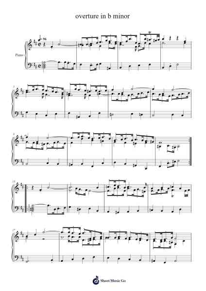 overture in b minor Sheet Music by MrBobbyGuy3-Arr.Gedia