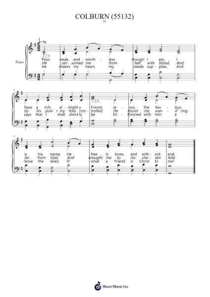 What A Friend Is Christ To Me! Sheet Music by William Batchelder Bradbury-Arr.Saske