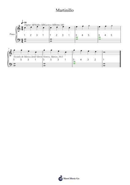 Martinillo Sheet Music by Vaugliam Dutted-Arr.Carlchols