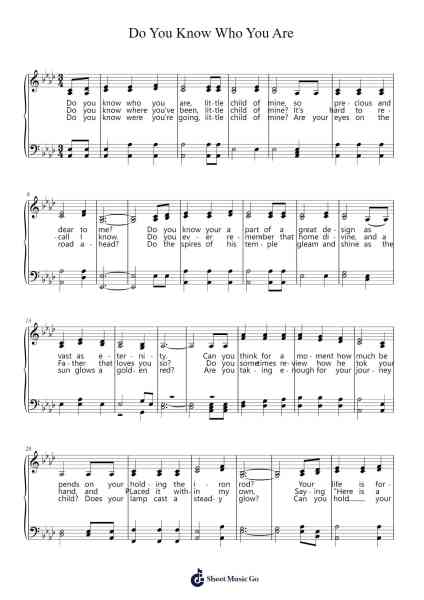 Do You Know Who You Are Sheet Music by undefined-Arr.Moisham Whcky