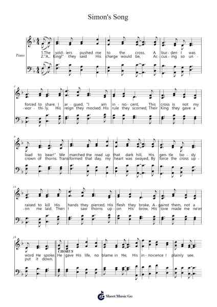 Simon's Song Sheet Music by J. Harrison Cating-Arr.Invy