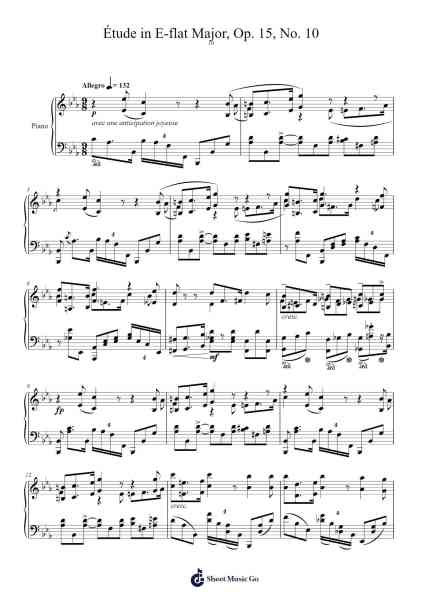 Étude in E-flat Major, Op. 10, No. 3 Sheet Music by Matthew Wong-Arr.Paggai Noelsay