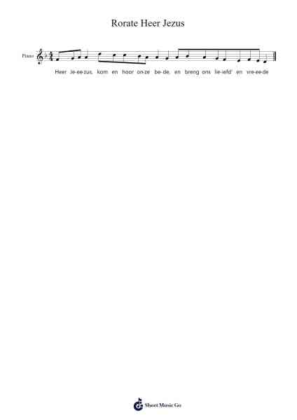 Rorate Heer Jezus Sheet Music by -Arr.Buckchad