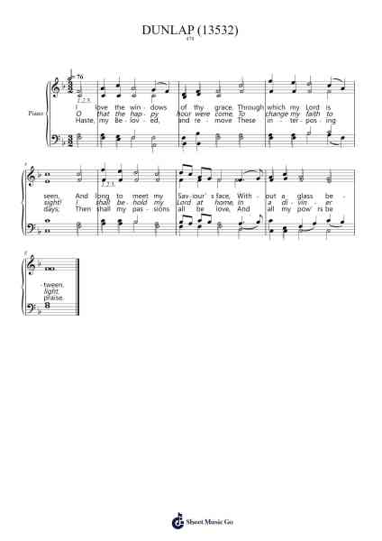 I Love the Windows of Thy Grace Sheet Music by Aaron Chapin-Arr.Longbohm