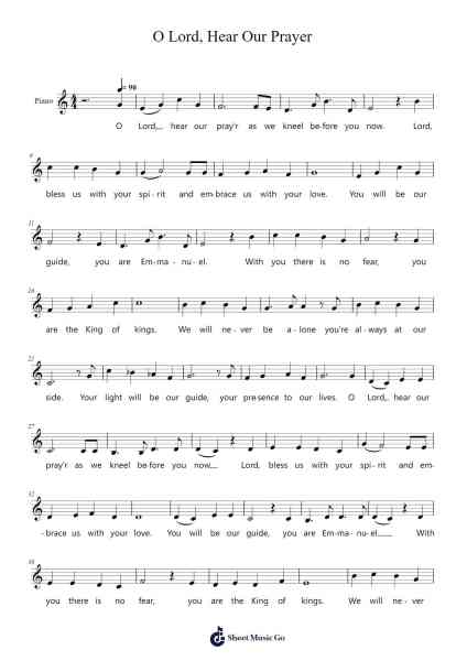 O Lord, Hear Our Prayer Sheet Music by Lester Delgado-Arr.Rooven