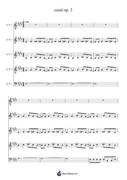 coral op. 3 Sheet Music by -Arr.Inmark Ausbrooke