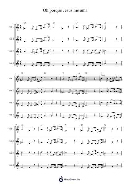 Oh porque Jesus me ama Sheet Music by Lewi Pethrus-Arr.Gunnd