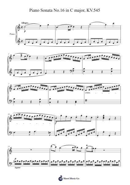 Piano Sonata No. 16 in C Major, K. 545 Sheet Music by Wolfgang Amadeus Mozart-Arr.Chrisriah Sheicia