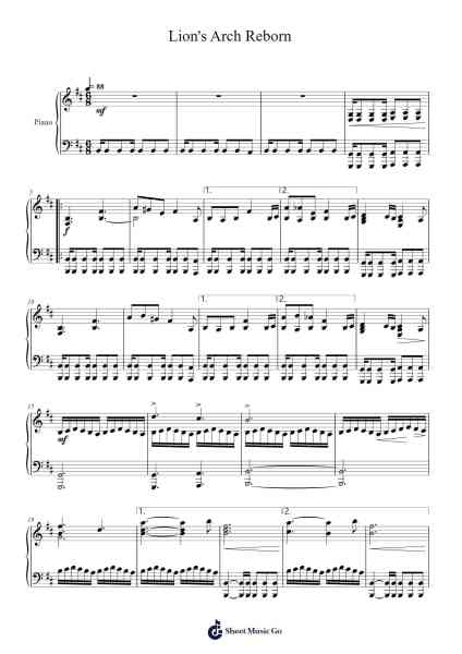 Lion's Arch Reborn Sheet Music by Maclaine Diemer-Arr.Chamtra