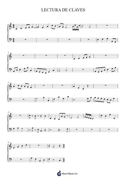 LECTURA DE CLAVES Sheet Music by Cristian David Avendaño Torres-Arr.Edphne