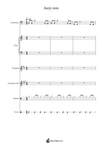 Jazzy note Sheet Music by Maxime Senécal-Poupart-Arr.Churser