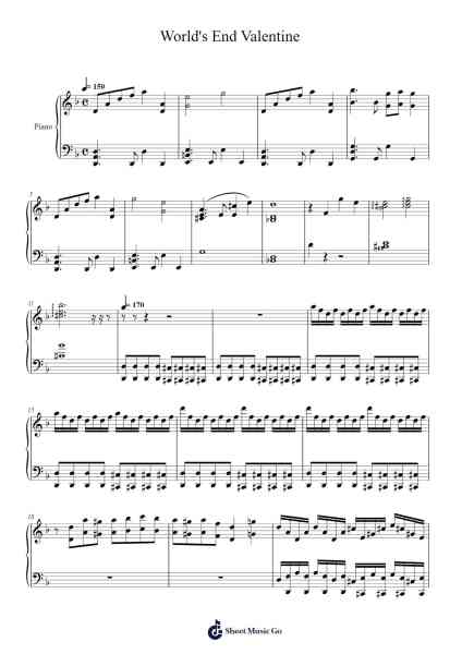 World's End Valentine Sheet Music by Pedro Silva-Arr.Hearstjean