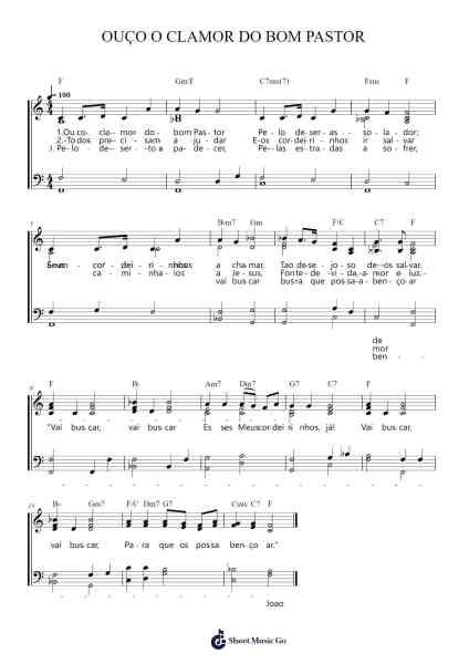 OUÇO O CLAMOR DO BOM PASTOR Sheet Music by William A. Ogden-Arr.Consdia Debruth