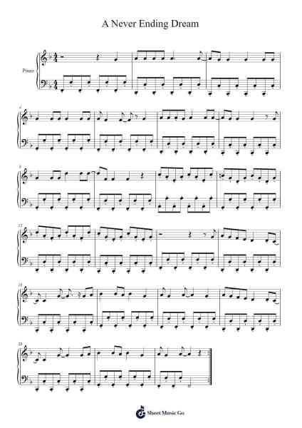 A Never Ending Dream Sheet Music by X-Perience-Arr.Joedrich