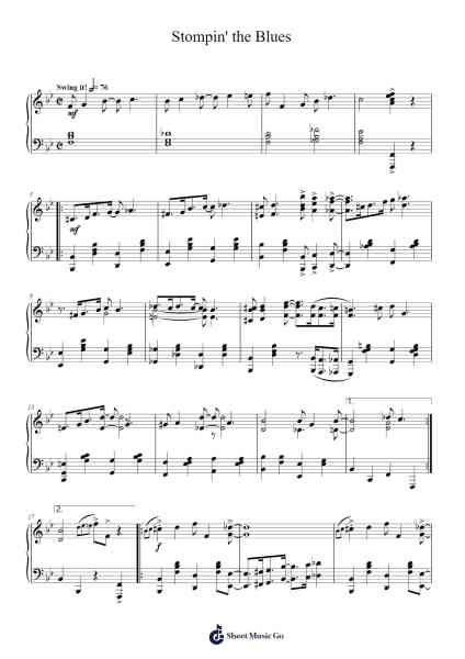 Stompin' the Blues Sheet Music by Galen Wilkes-Arr.Blybohm