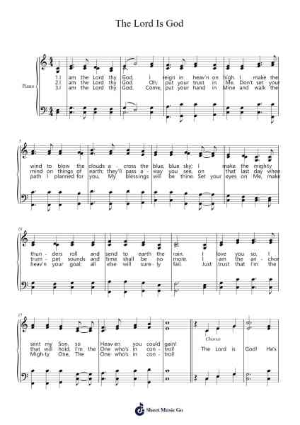 The Lord Is God Sheet Music by Sarah Koehn-Arr.Geward Mansloyd